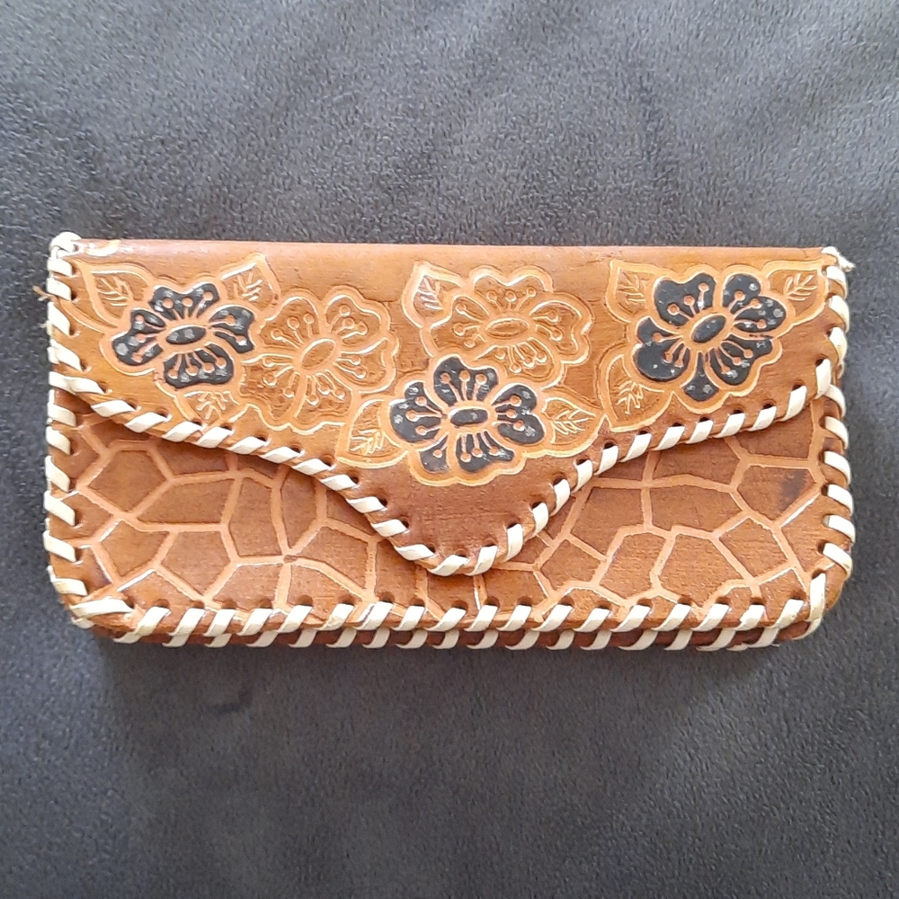 Handmade Tooled Leather Pouch